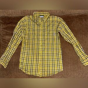 Columbia boys Yellow and Grey Button Down Shirt